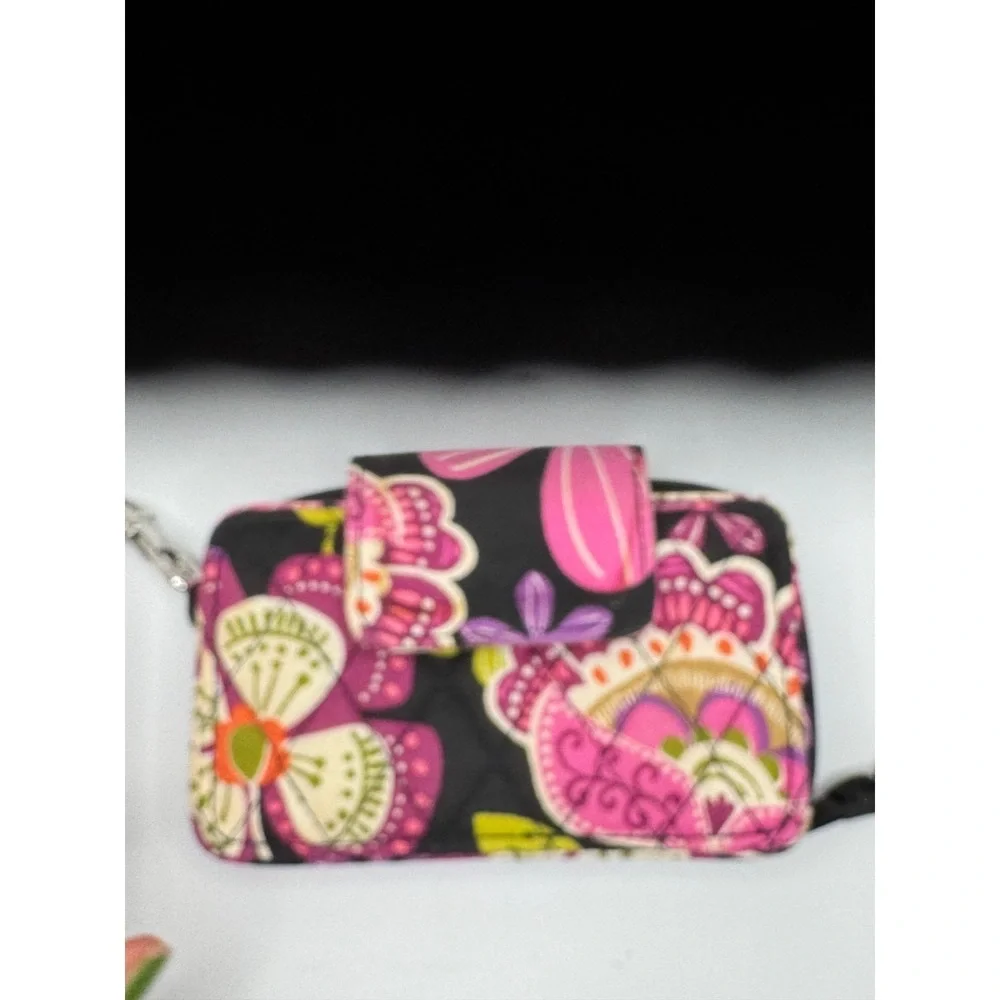 Vera Bradley Floral Card Case Wallet Wristlet Zip‎ Around